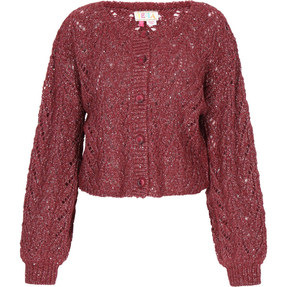 IZIA Strickjacke Frauen Burgund