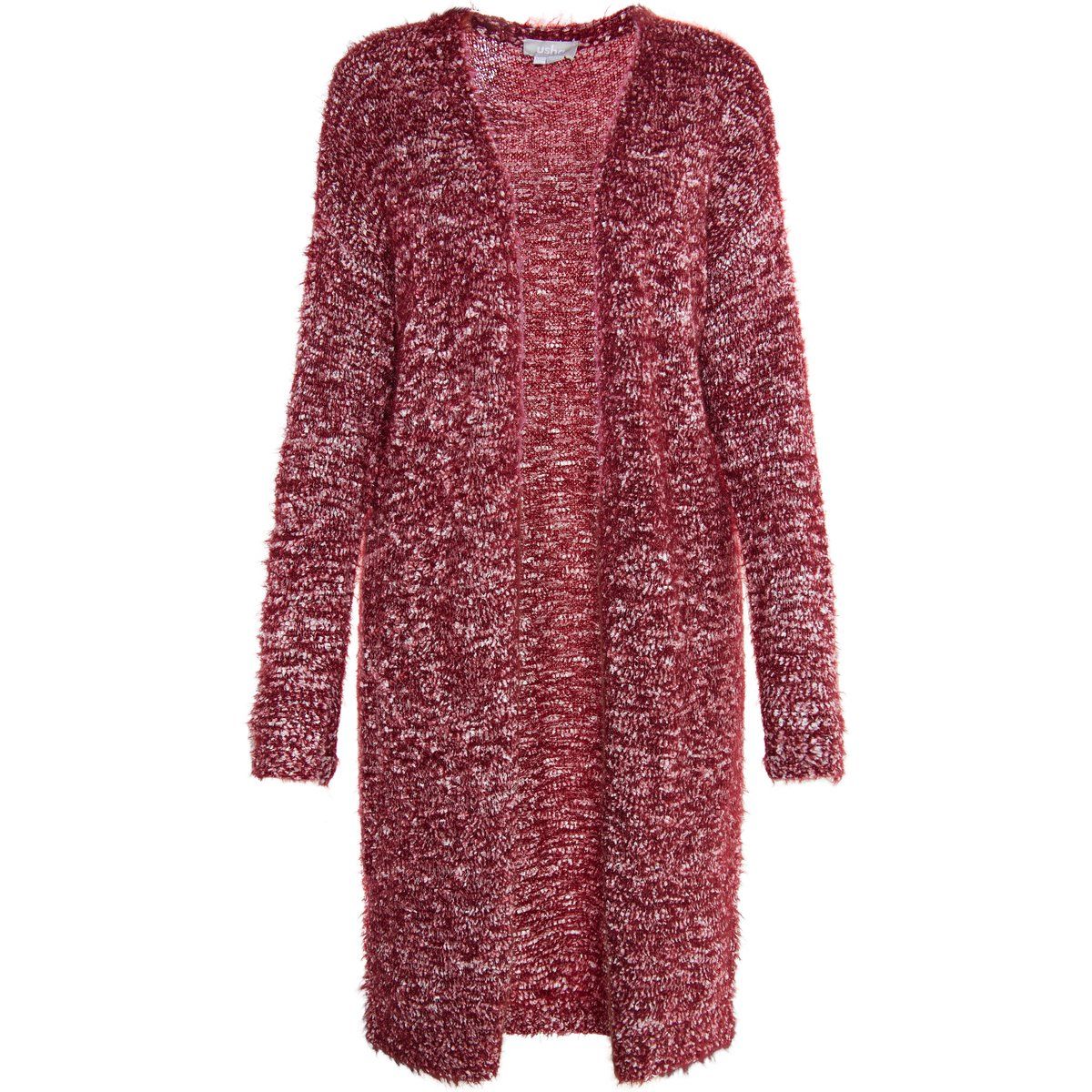 usha Strickmantel Damen dunkelrot
