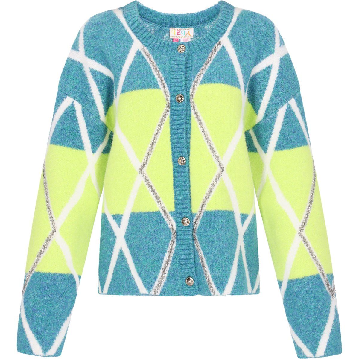 IZIA Strickjacke Frauen türkisfarbene Limette