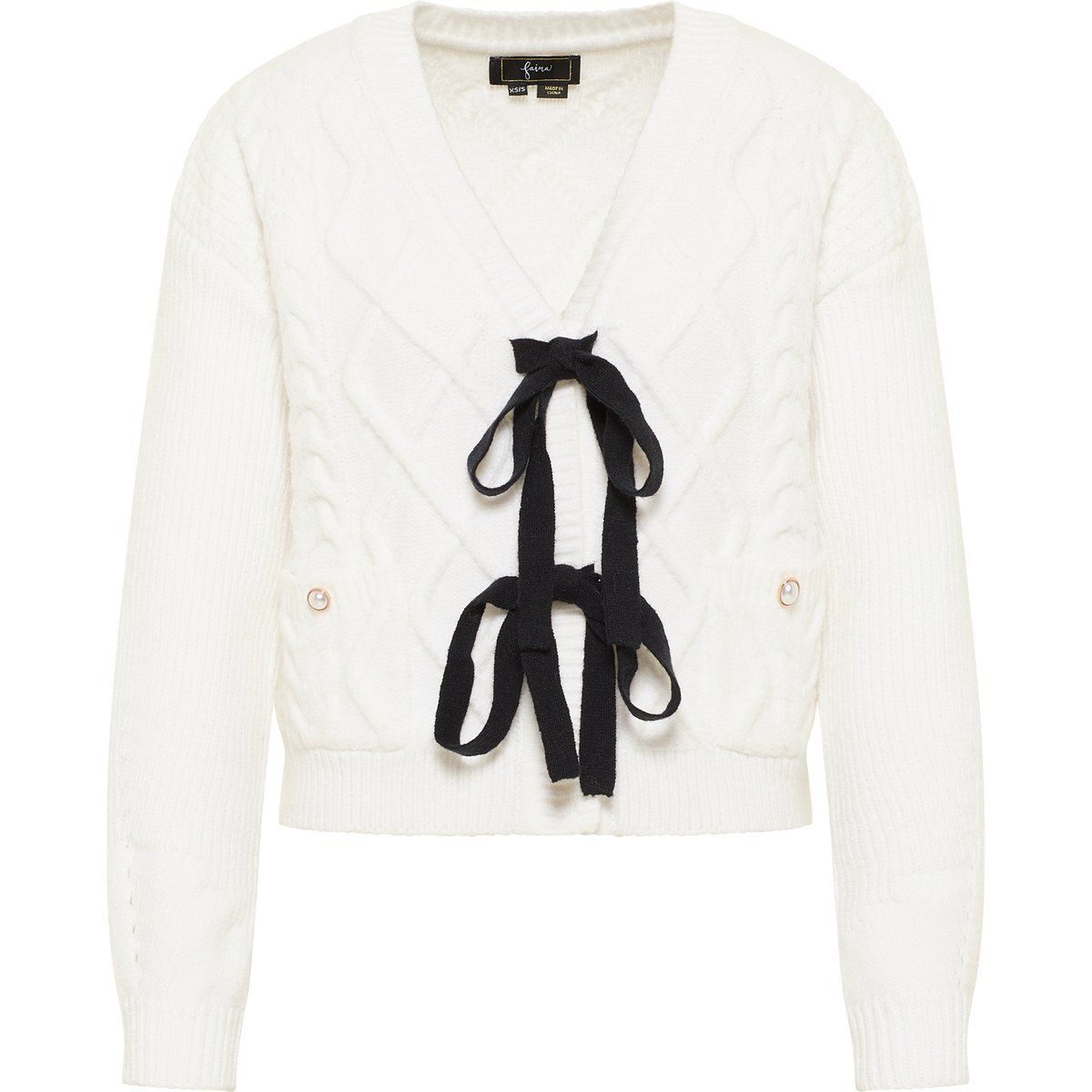 Faina Strickjacke Damen weiss