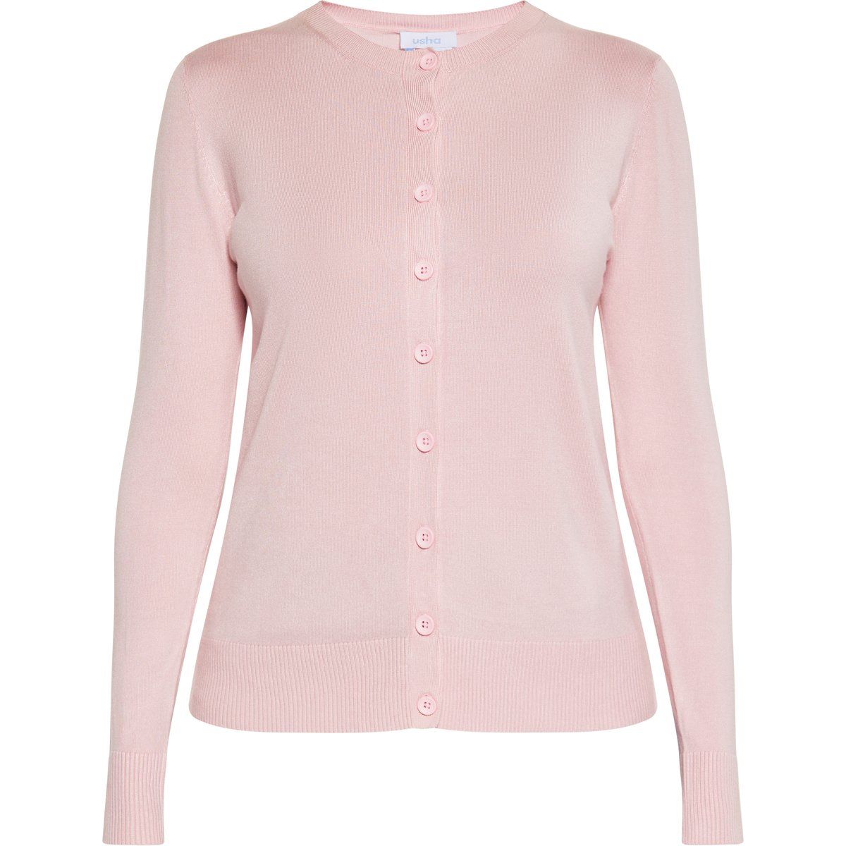 Klassische Strickjacke mit Rundhalsausschnitt