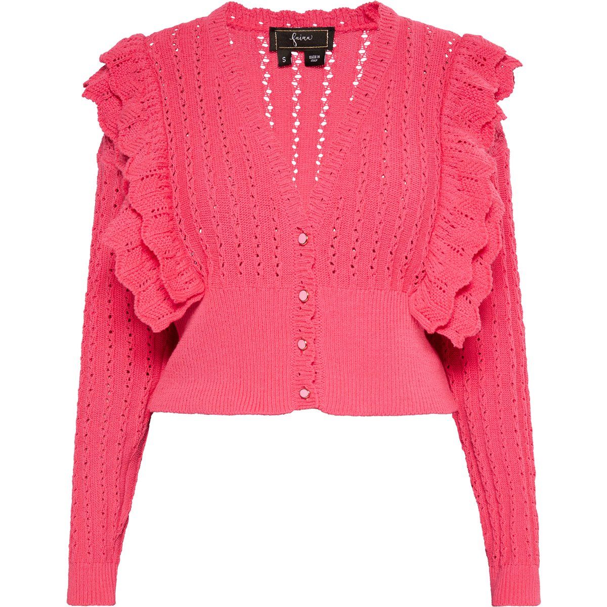Faina Strickjacke Damen Rosa