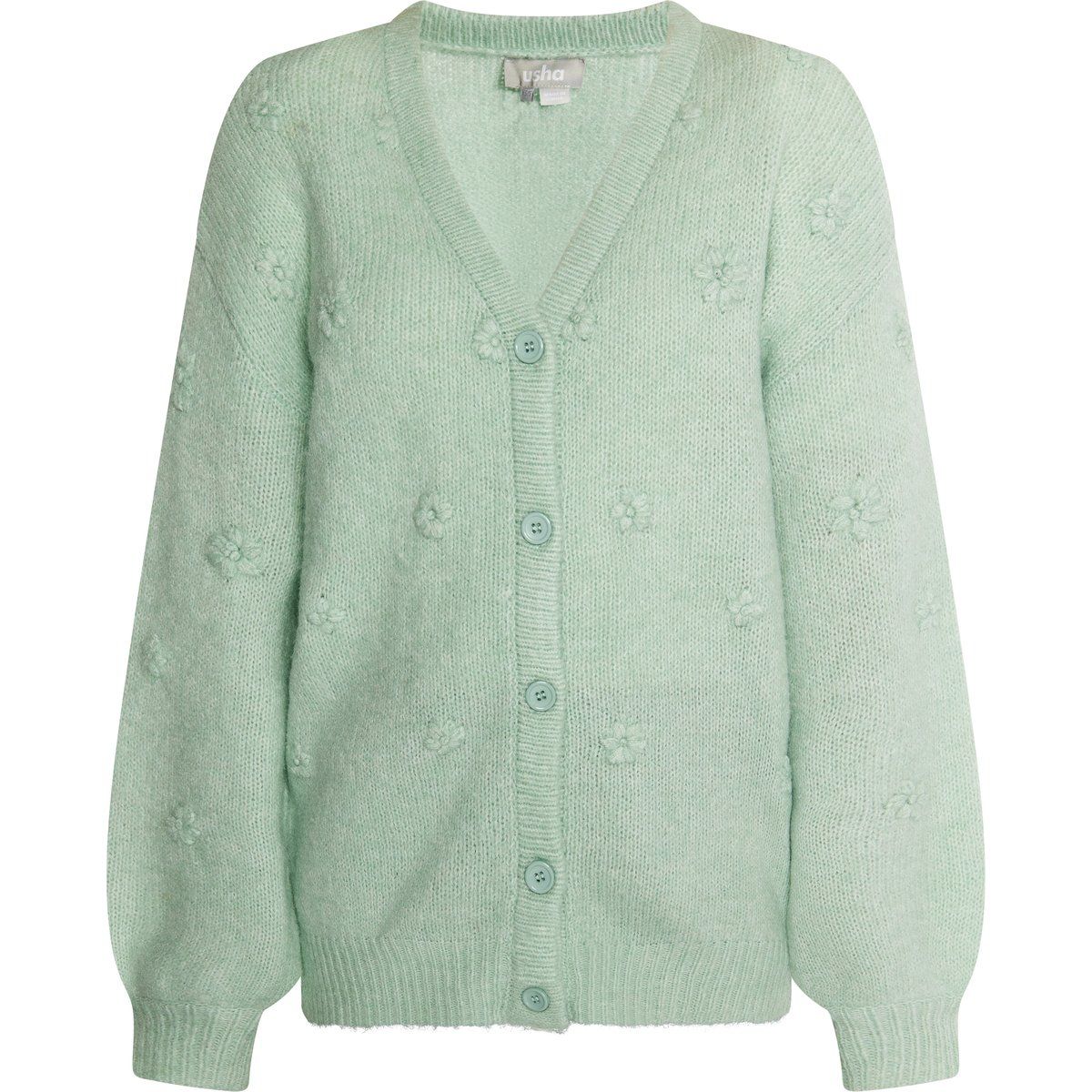usha Strickcardigan Damen Mintgrün Melange