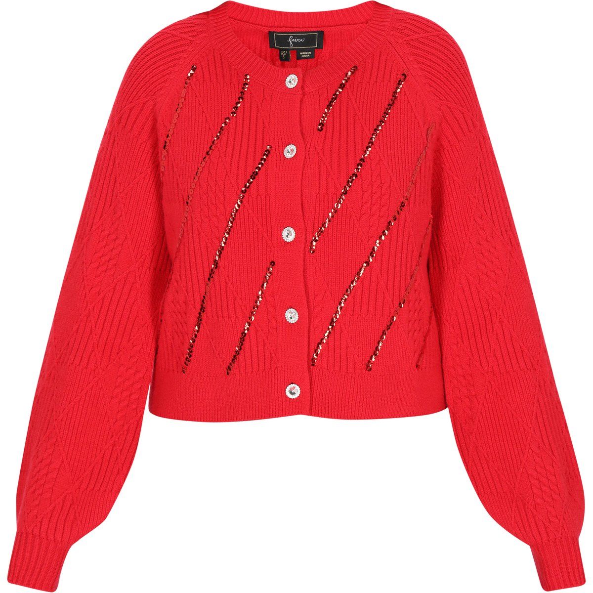 Faina Strickjacke Frauen Rot
