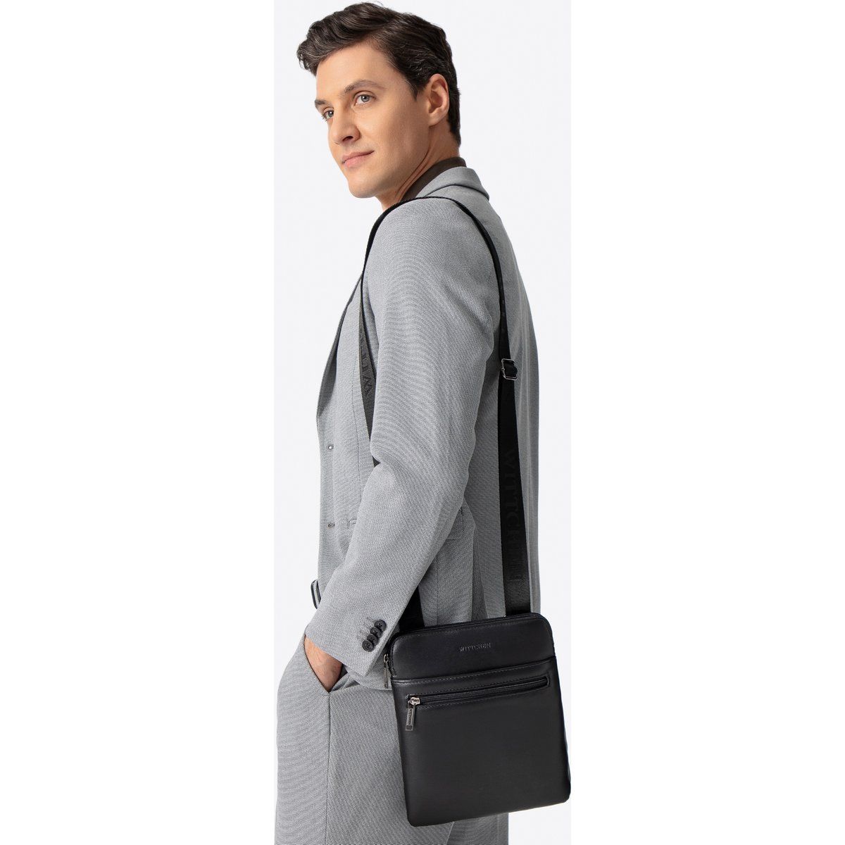 Herren Messenger Bag aus Kunstleder