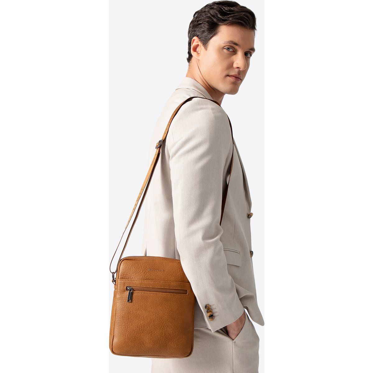 Herren Messenger Bag aus Kunstleder