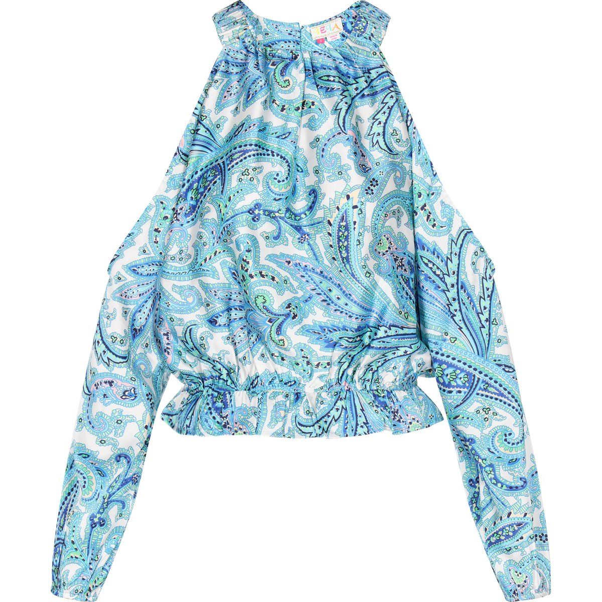 IZIA Bluse Frauen blau mehrfarbig