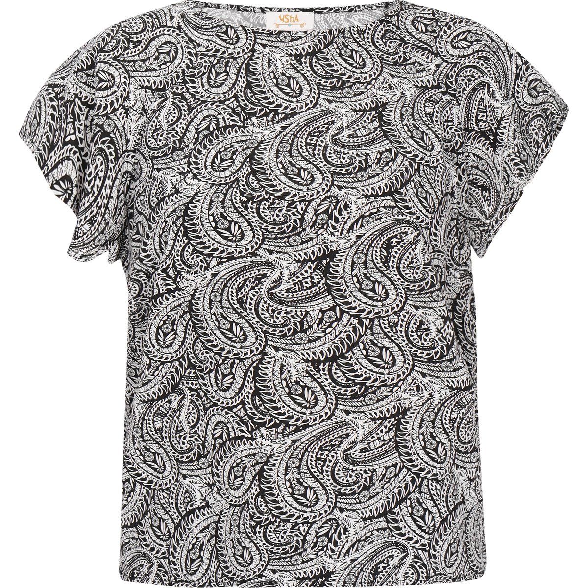 Bluse mit Paisley-Print, lockere Passform