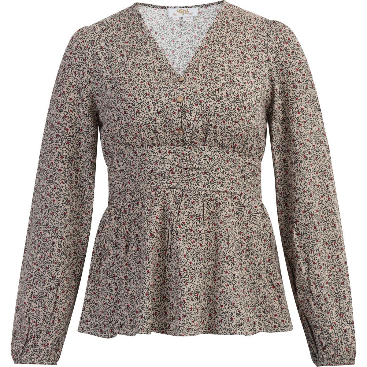 usha Bluse Damen Beige Mehrfarbig