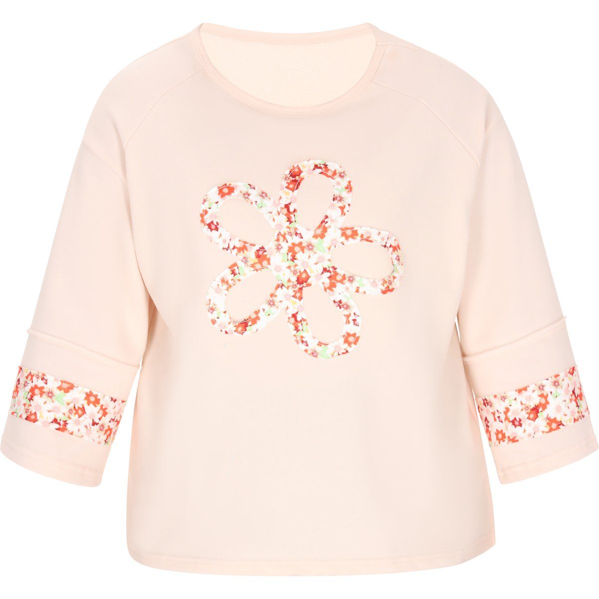 usha Bluse in großen Größen Frauen mehrfarbiges Beige