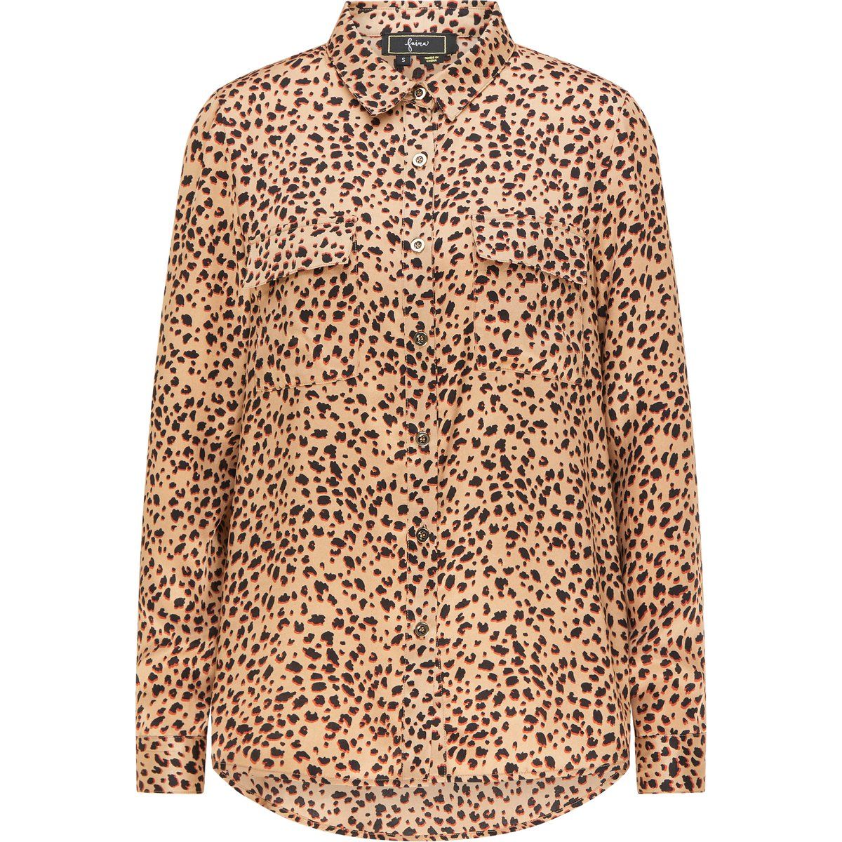 Hemdbluse mit Leopardenmuster