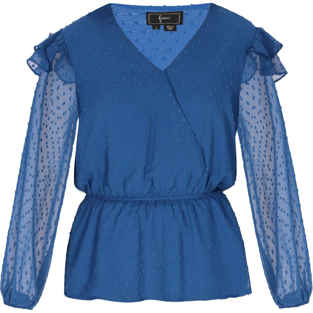 Plumetti-Bluse mit Rüschendetails