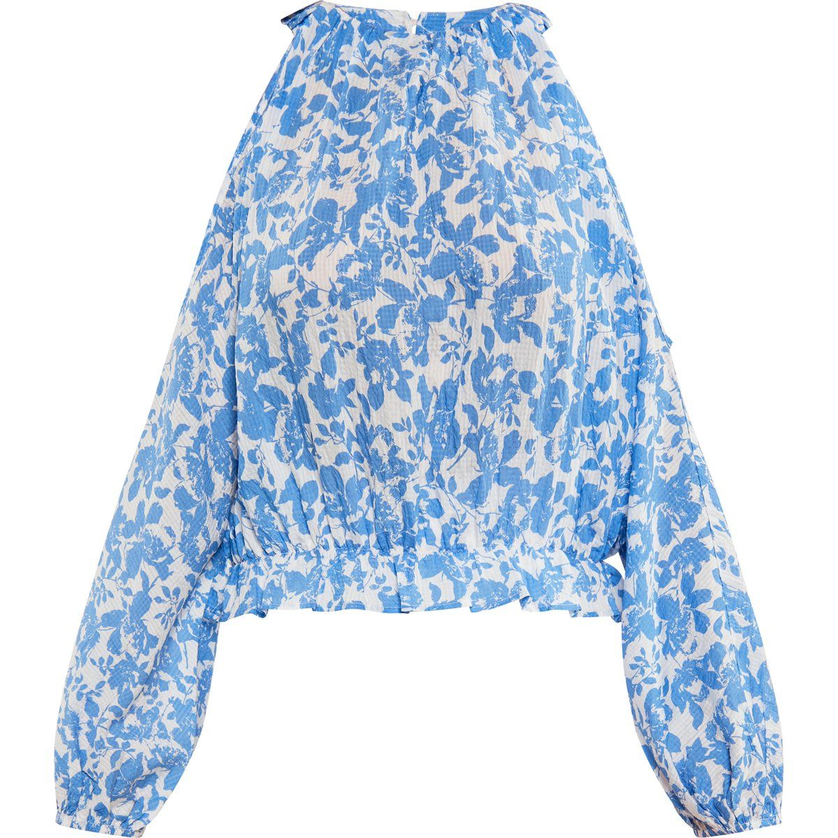 Bluse mit Blumendruck und freien Schultern