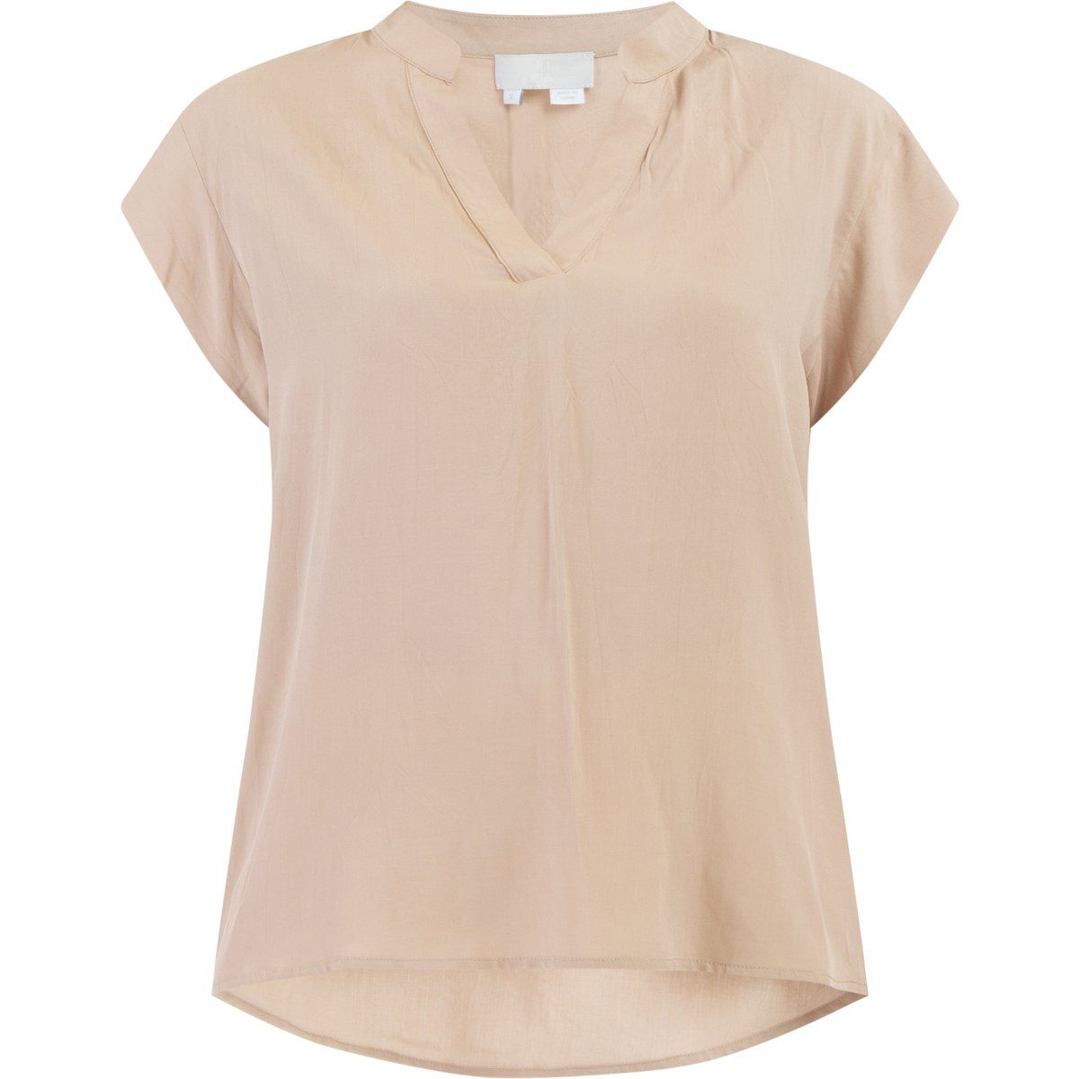 Damen Bluse mit V-Ausschnitt, lockere Passform