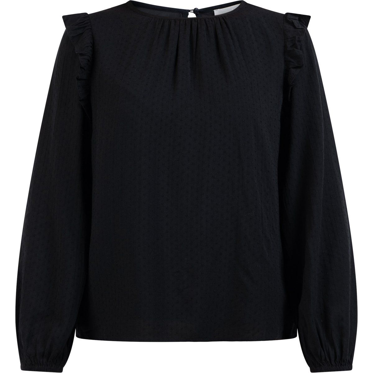 Elegante Langarm-Bluse mit Rüschen