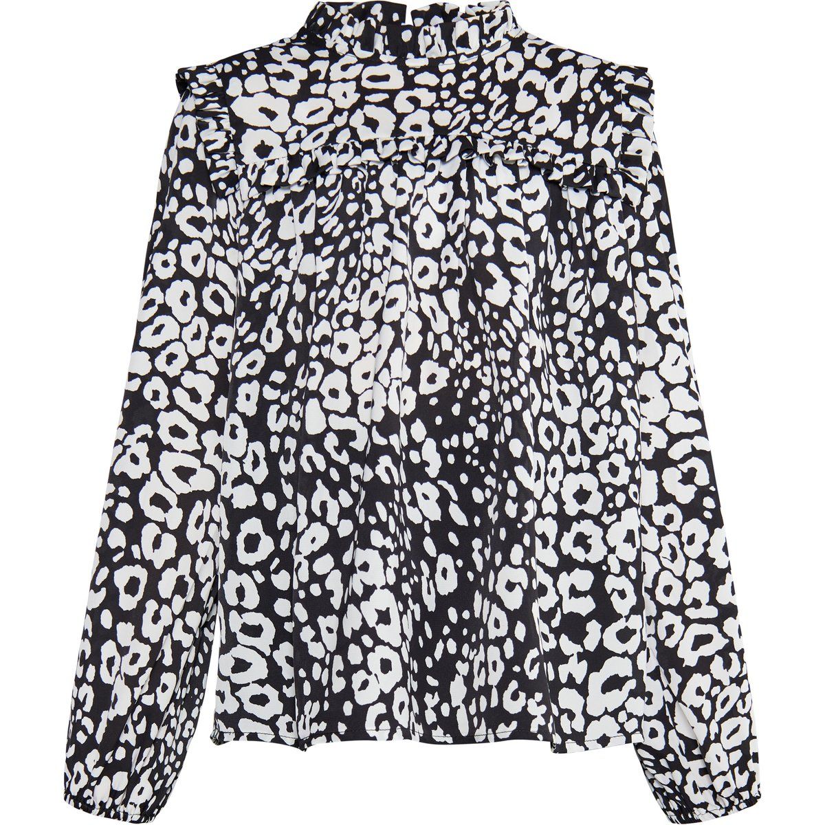 Faina Bluse Mädchen (Kids) schwarz weiss