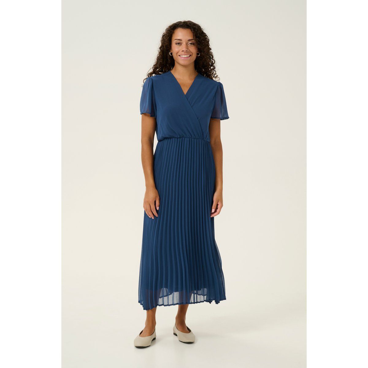Elegantes Plissee-Midikleid