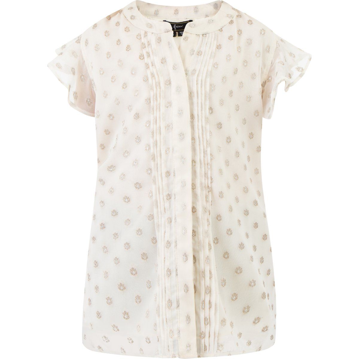 Elegante Mädchenbluse mit Blumenstickerei