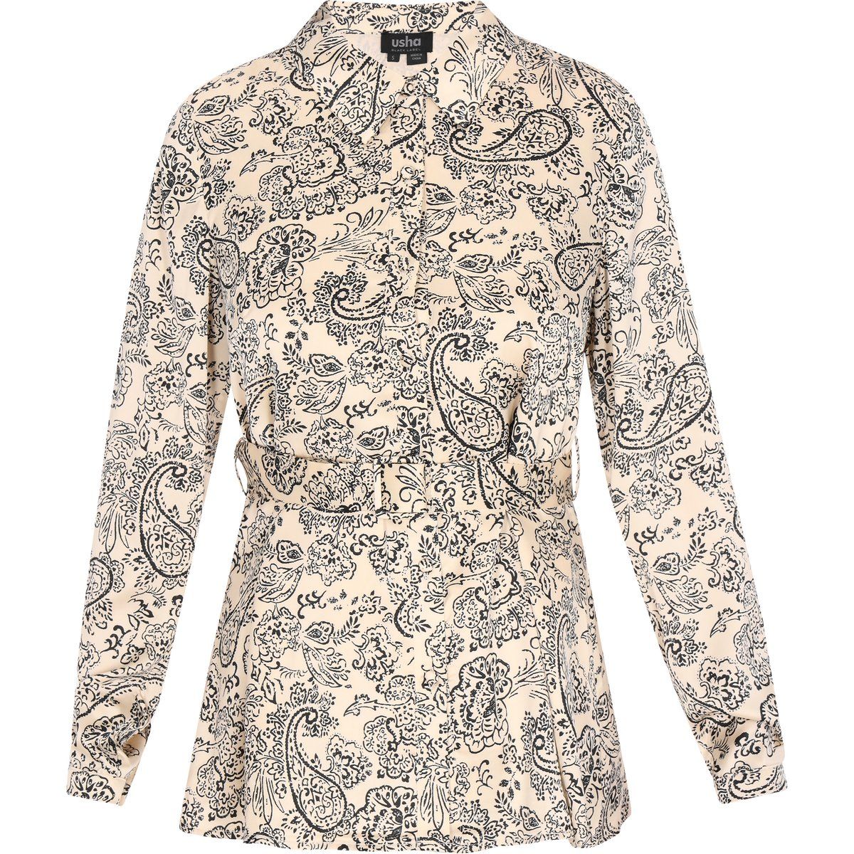 Paisley-Print Bluse mit Knopfleiste