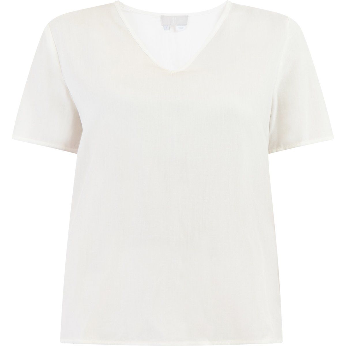 Damen Kurzarm Bluse mit V-Ausschnitt