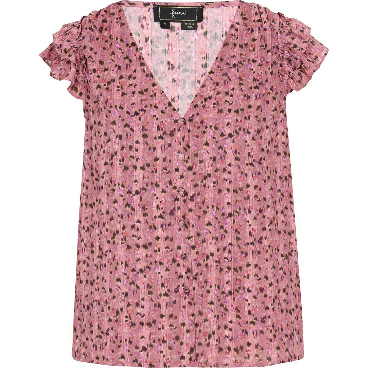 Faina Bluse Frauen lila mehrfarbig
