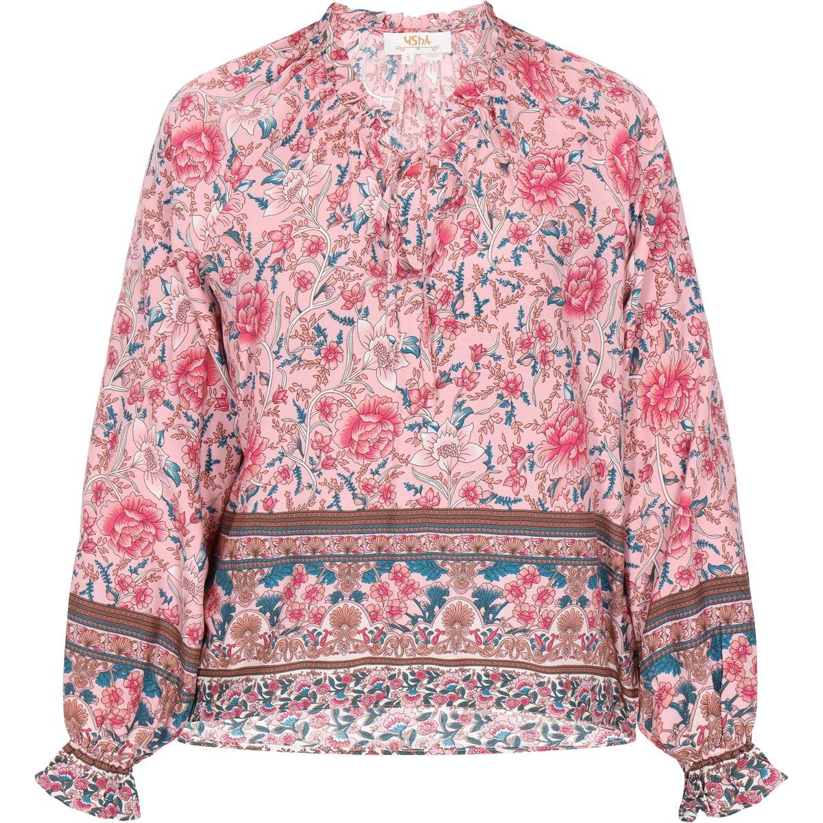 usha Bluse Frauen hellrosa mehrfarbig