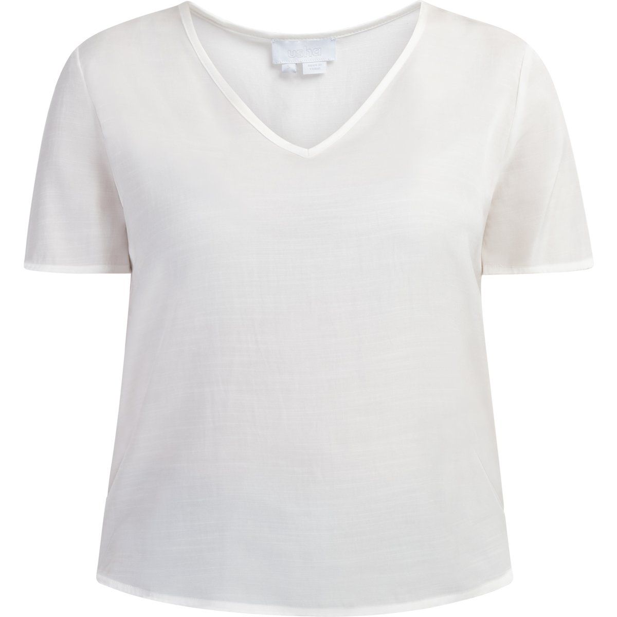 usha Blusenshirt Damen Wollweiß