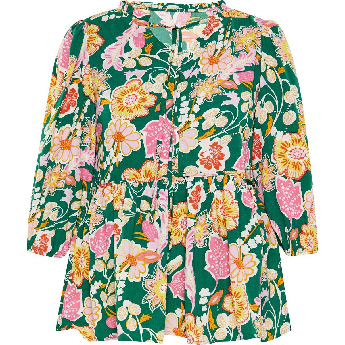 FELIPA Bluse Frauen grün mehrfarbig