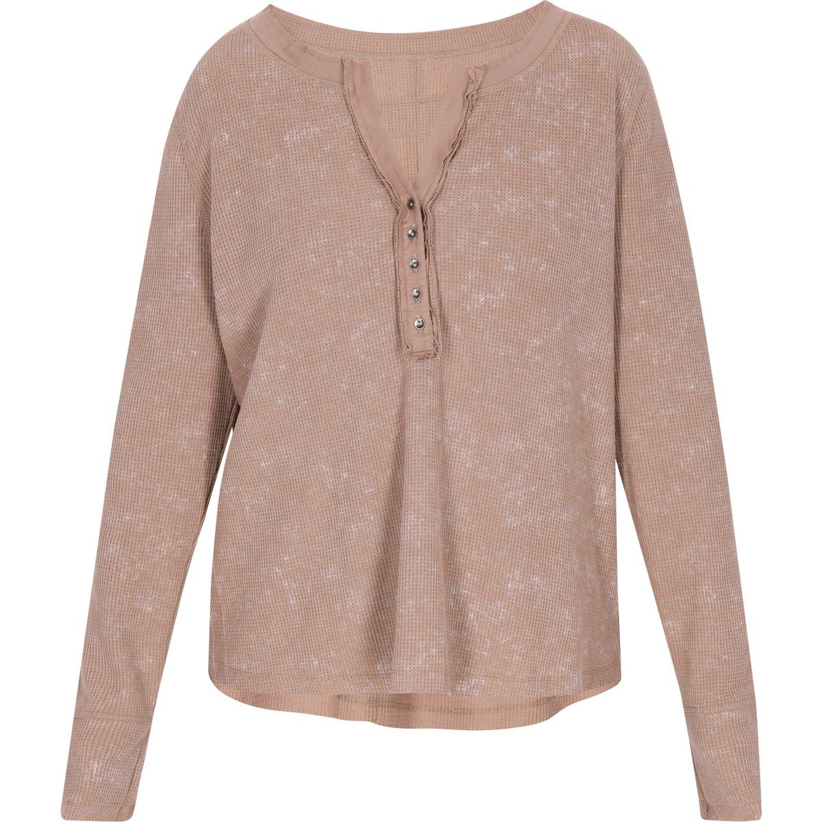 Damen Langarmshirt mit Knopfleiste