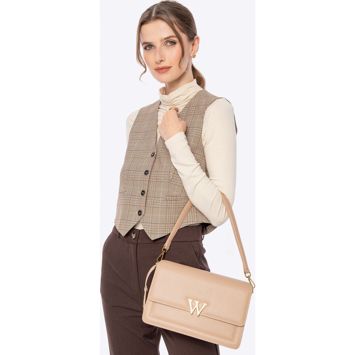 Leder Messenger Bag mit Quaste