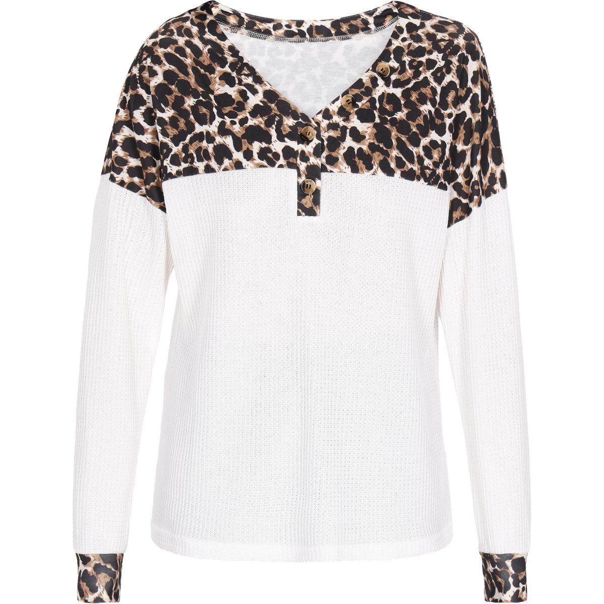 Langarmshirt mit Leopardenmuster