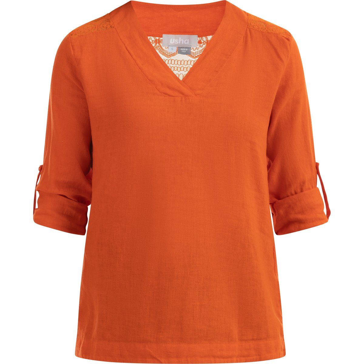 usha Blusenshirt mit Spitze Damen orange