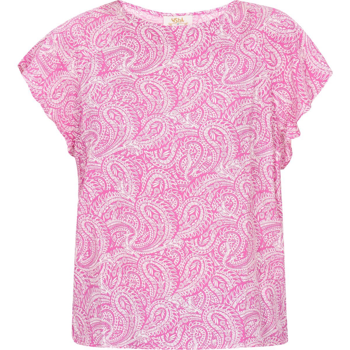 Bluse mit Paisley-Print und Rüschenärmeln