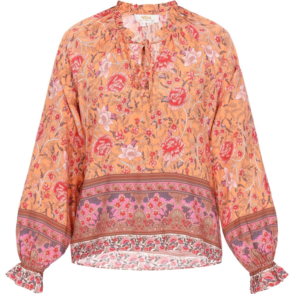 usha Bluse Frauen orange mehrfarbig