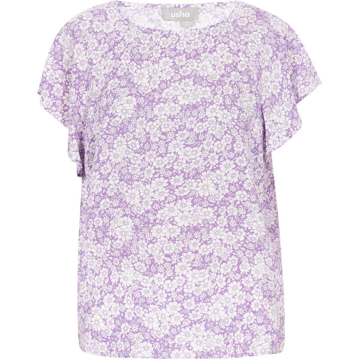 FELIPA Bluse Frauen lila weiß