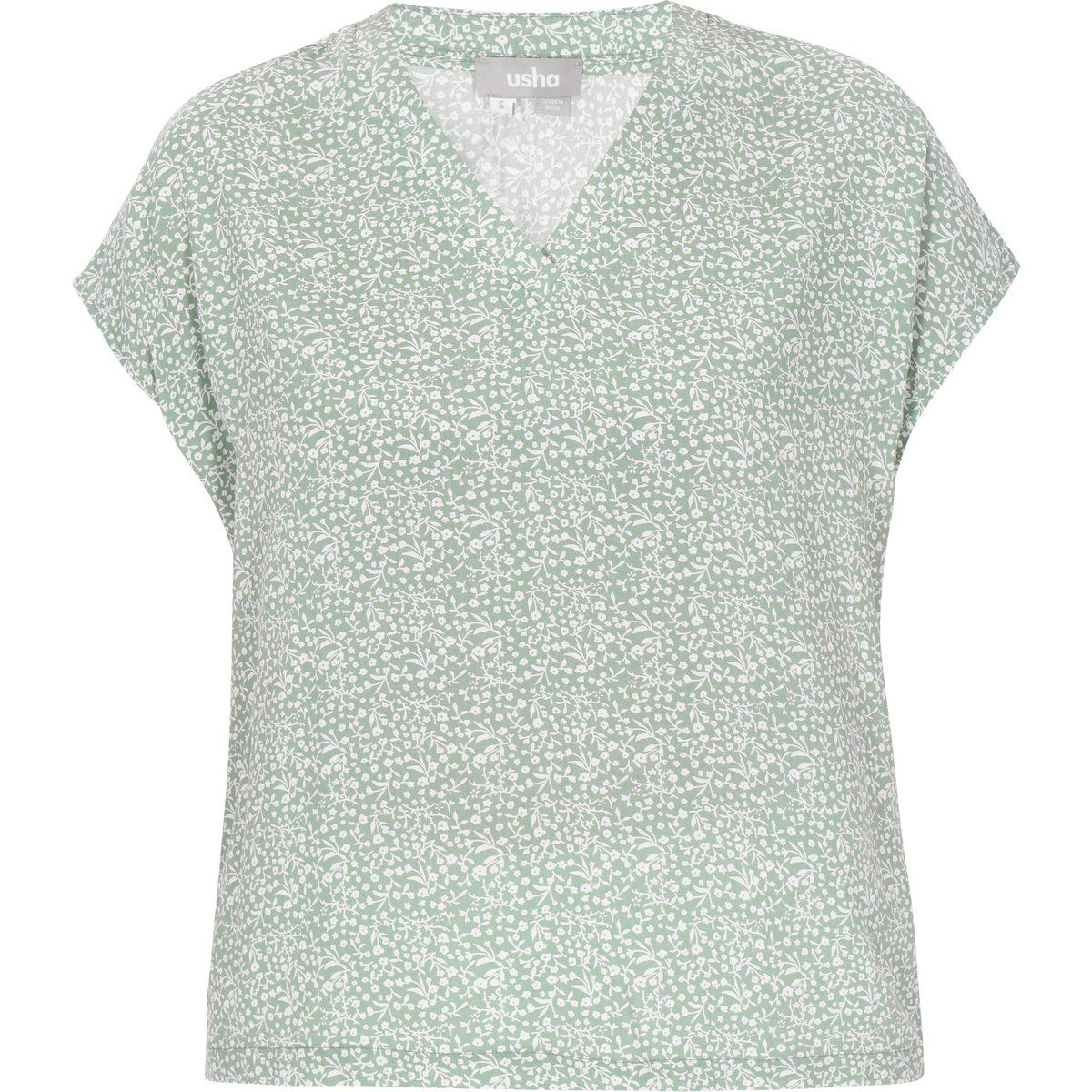 FELIPA Bluse Frauen türkis weiß
