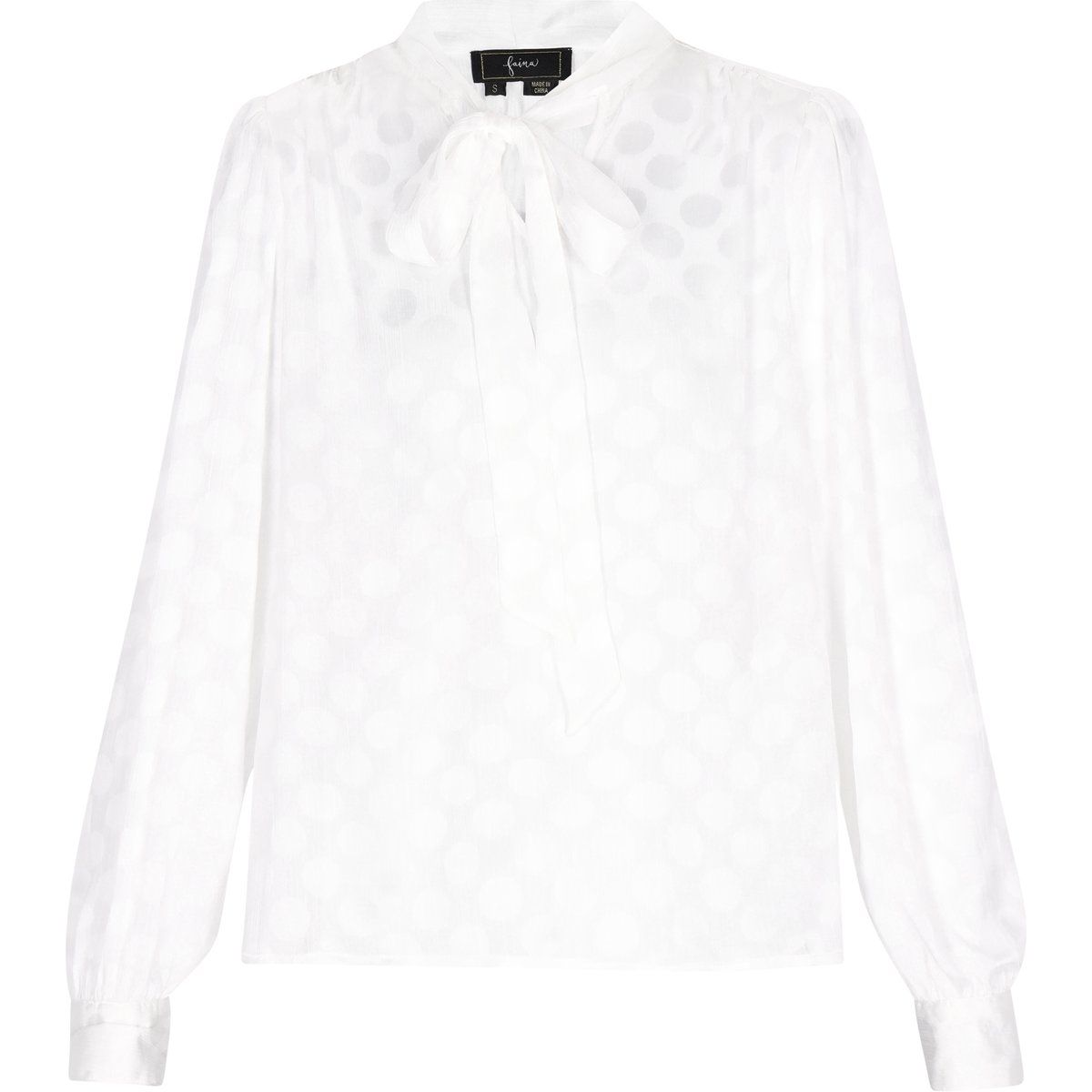 Elegante Chiffon-Bluse mit Polka Dots