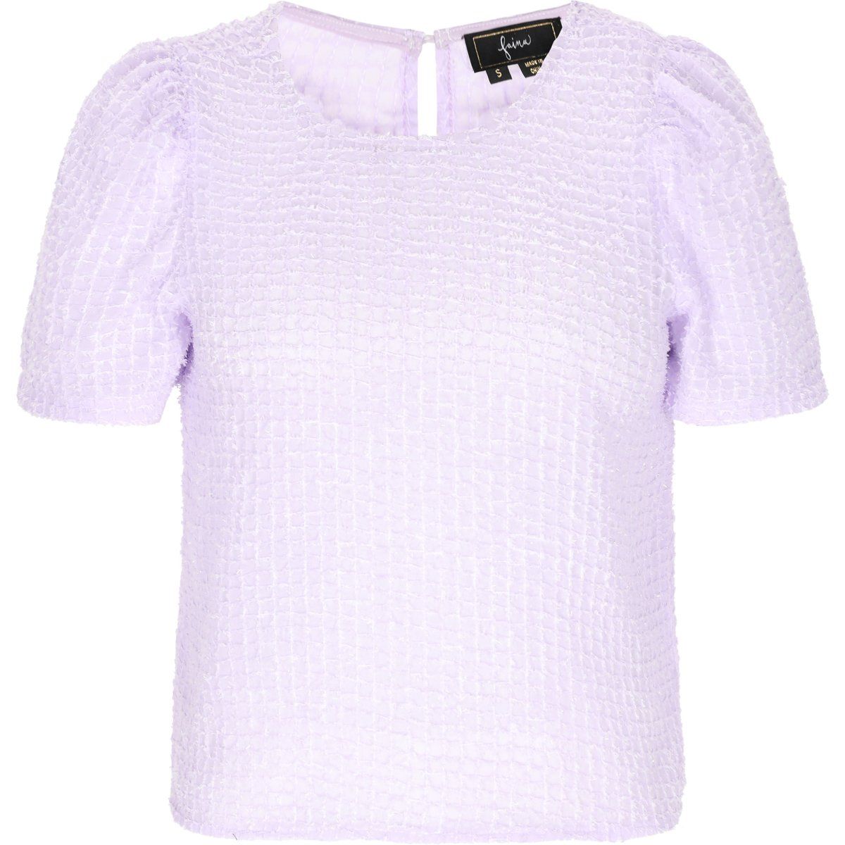 Elegante Bluse mit Puffärmeln und Struktur