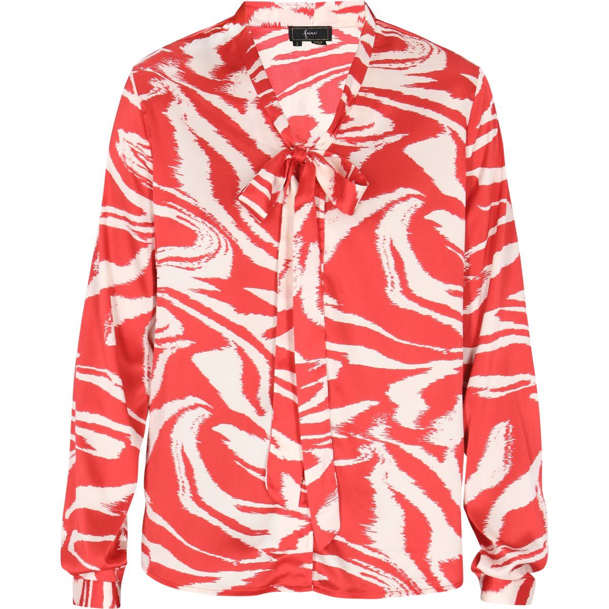 Langärmlige Bluse mit Zebra-Print