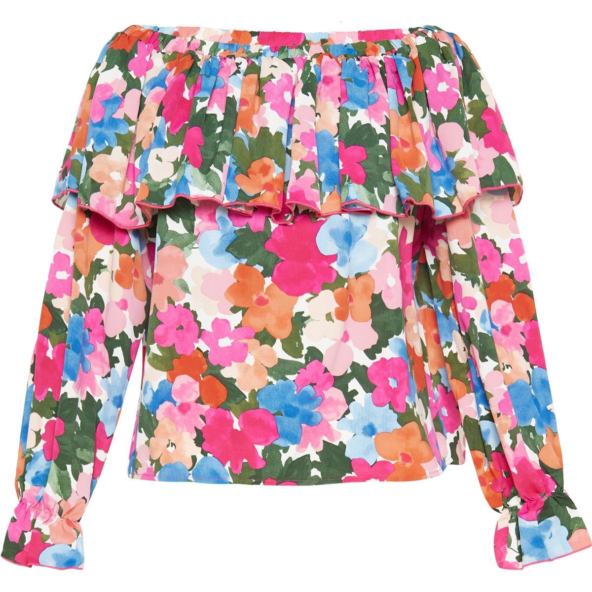 FELIPA Bluse Frauen rosa mehrfarbig
