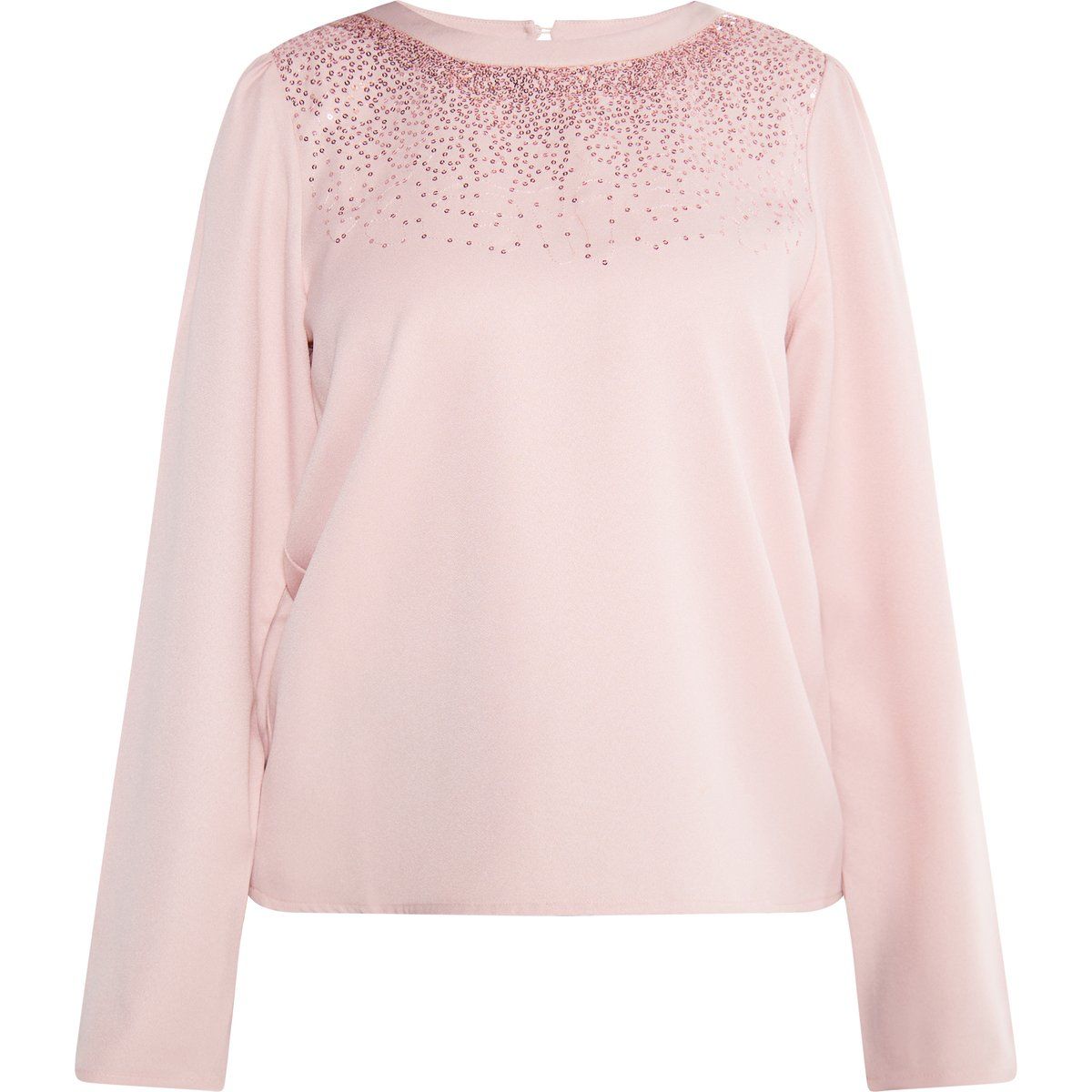 Elegante Bluse mit Schmuckhals