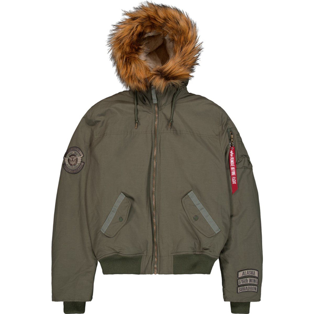 Bomberjacke im Arctic-Stil mit Kapuze