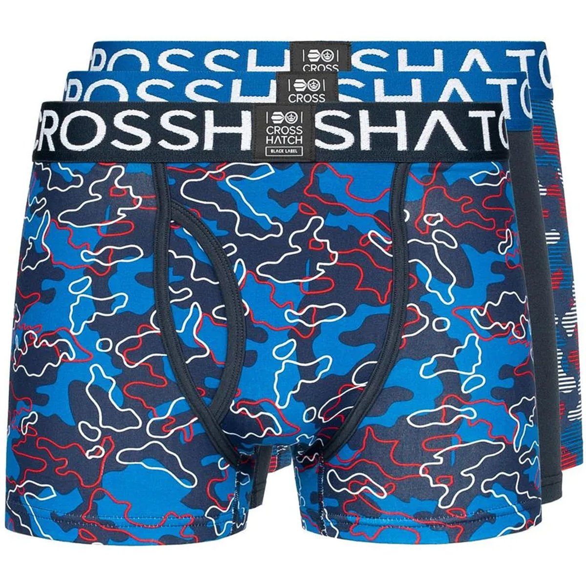 Crosshatch - "Linamo" Boxershorts für Herren, Offene Fliege (Blau)