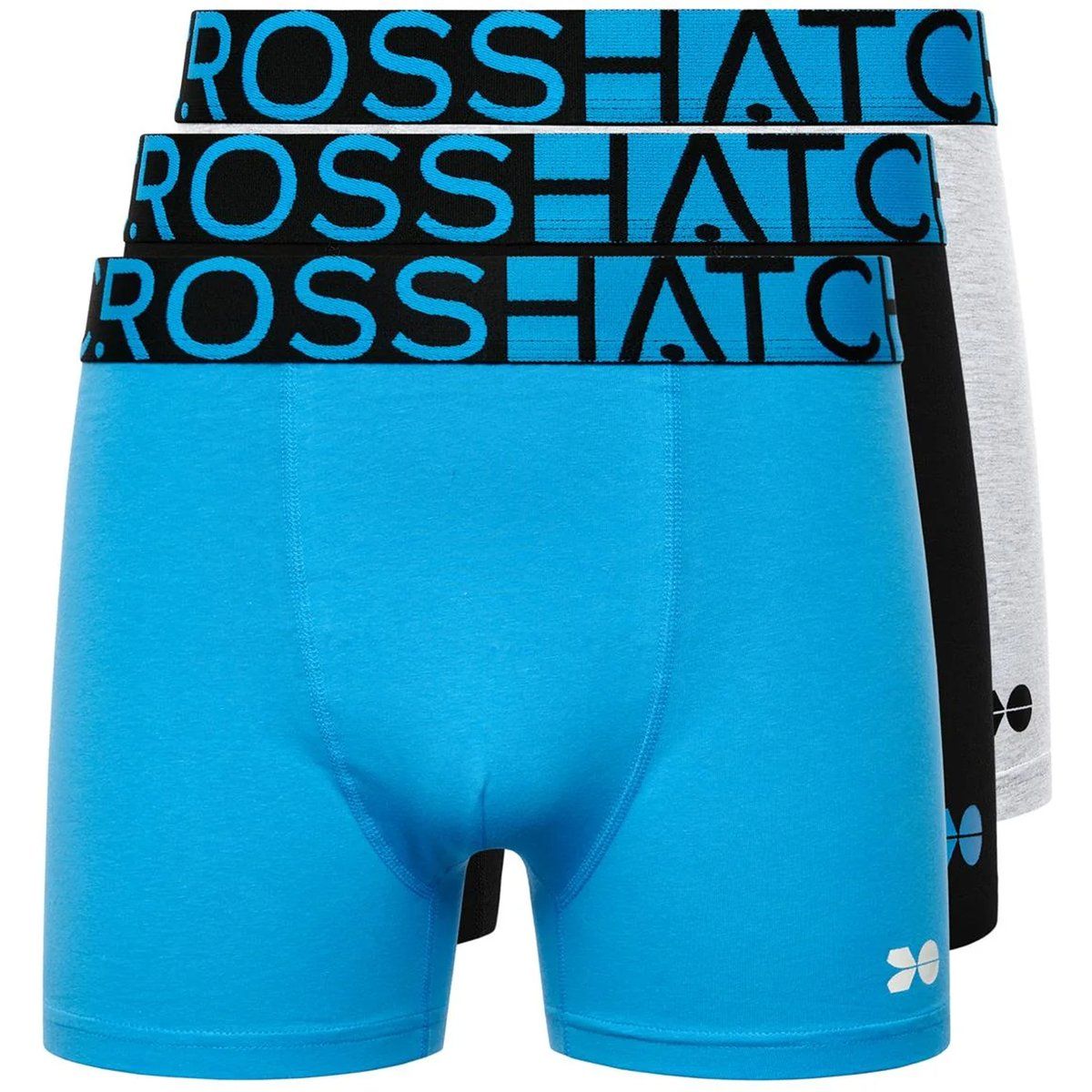 Crosshatch - "Dumas" Boxershorts für Herren (3er-Pack) (Malibu-Blau)