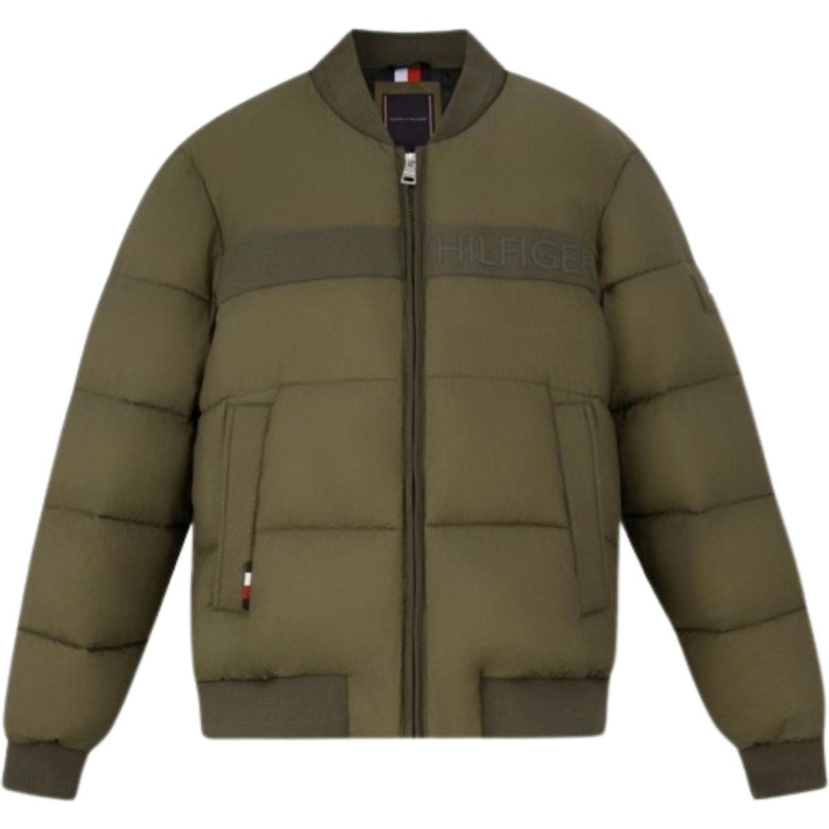 Olivgrüne Puffer Bomberjacke