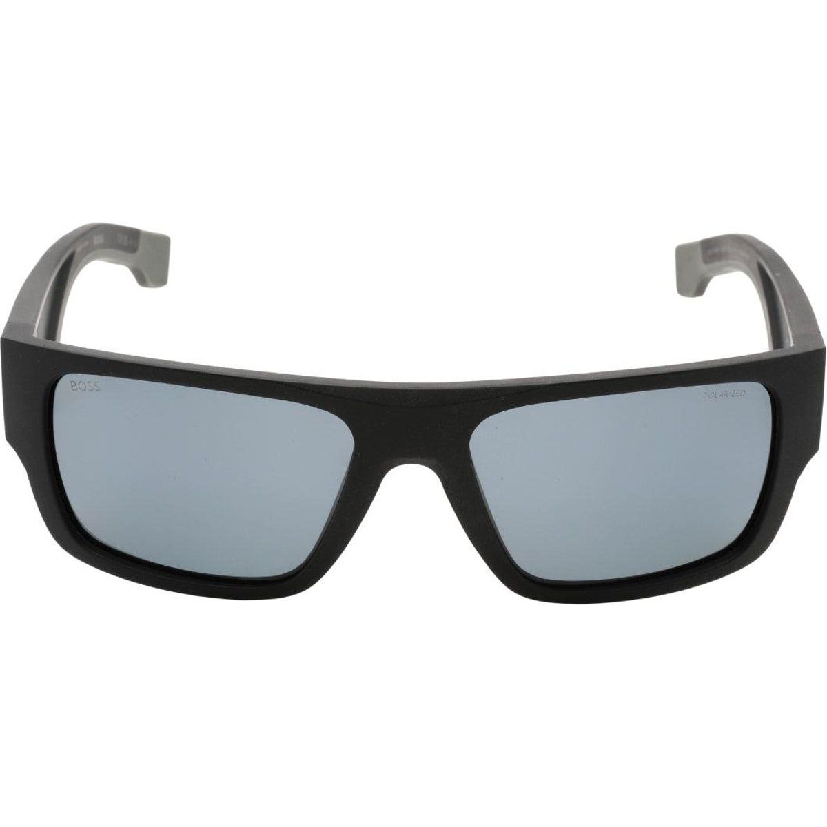 Hugo Boss - Rechteckig-Sonnenbrille für Herren (Matt Schwarz/Grau)