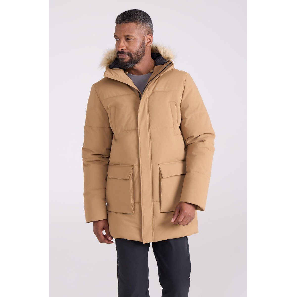 Mountain Warehouse - "Fern" Parka Wattiert für Herren (Hellbraun)
