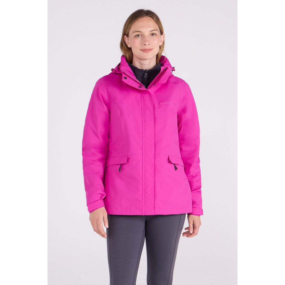 Mountain Warehouse - "Thunderstorm II" Jacke, wasserfest 3 in 1 für Damen (Leuchtend Rosa)