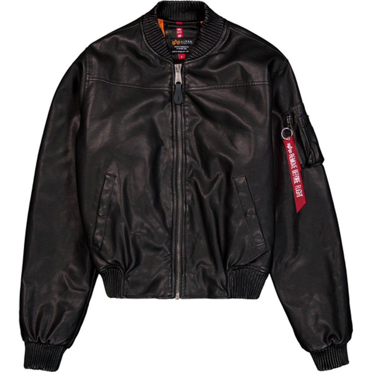 Kunstleder Vintage Bomberjacke für Damen