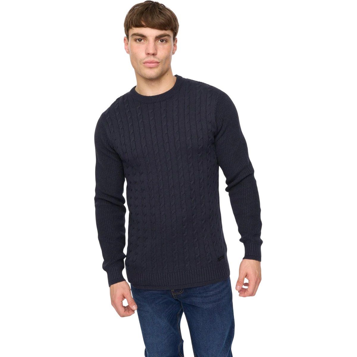 Klassischer Zopfstrickpullover für Herren